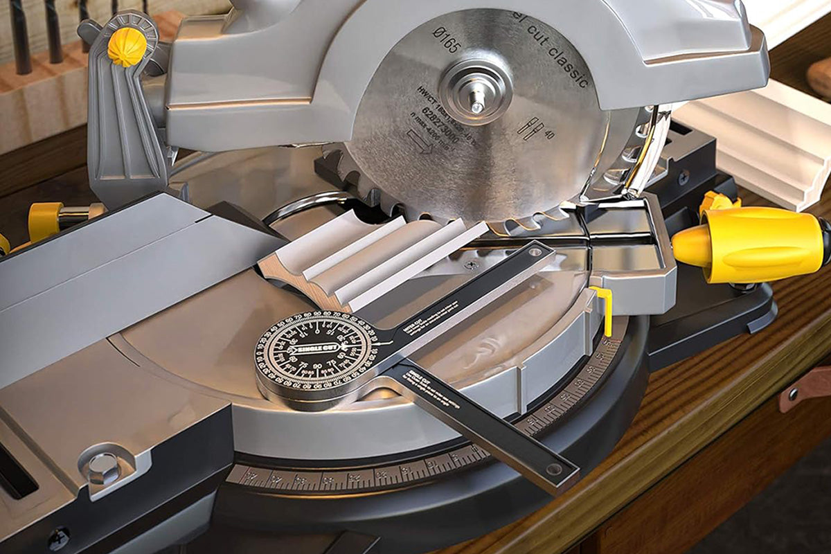 7.28 Inch Aluminum Miter Saw Protractor Angle Finder with Precision Laser Scale