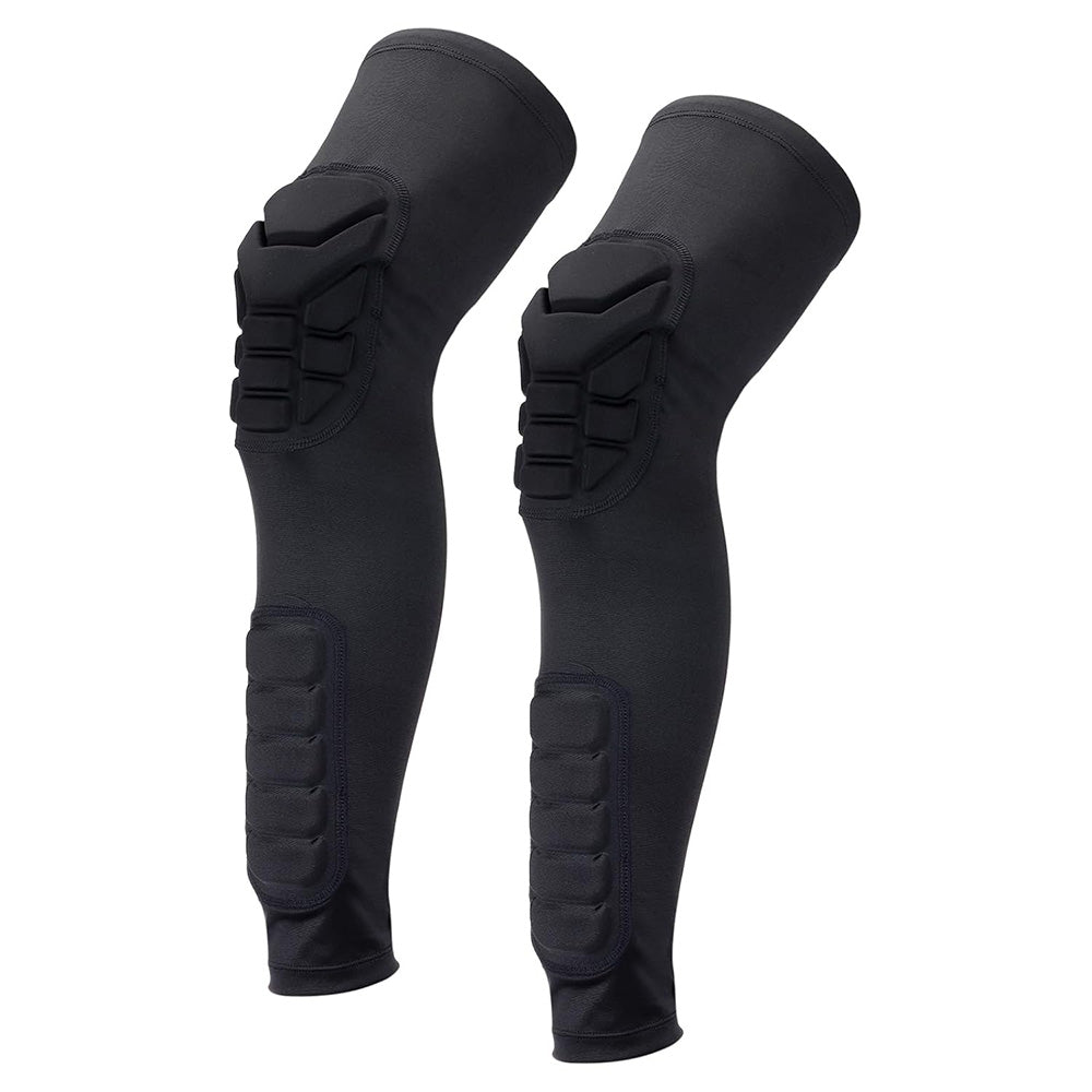 2Pcs Knee Calf Padded Knee Braces Knee Sleeve Calf Shin Guard-Grey