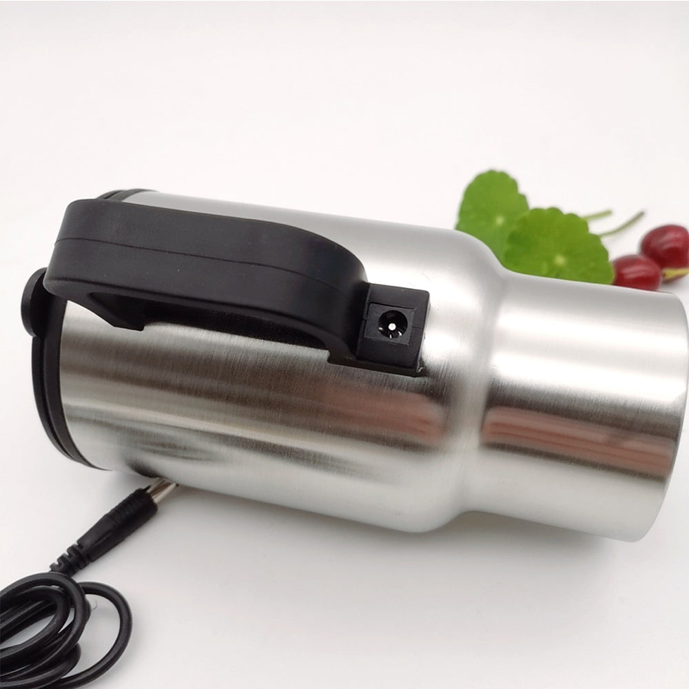 Car Electric Heating Mug 12V Stainless Steel Travel Cup 450ml