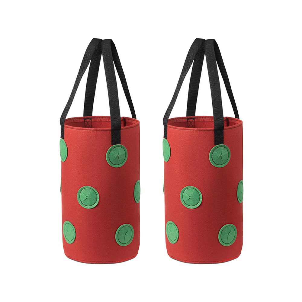 2Pcs 3 Gallon Grow Bag for Strawberry Vegetables with 12 Planting Holes