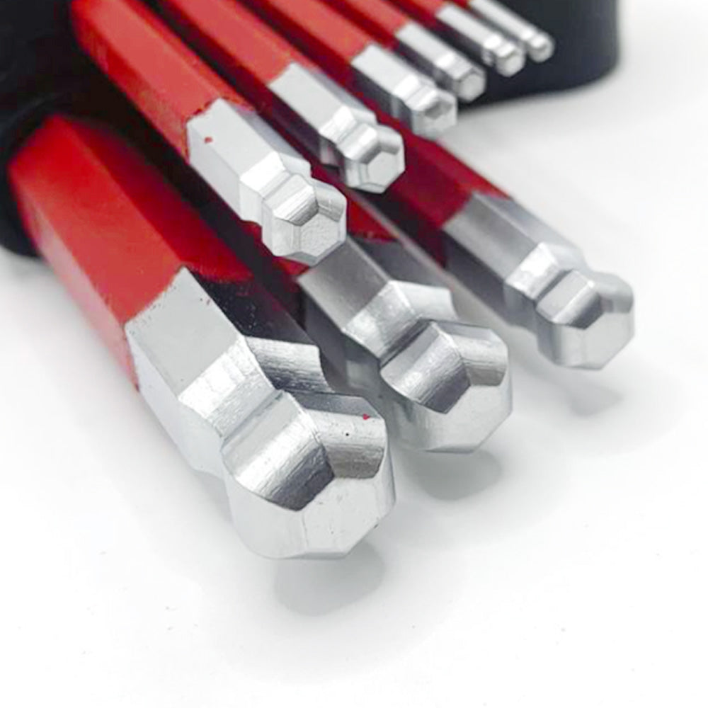 9Pcs Long Arm Ball End Hex Key Set with CRV Steel for Car and Motorcycle Repair