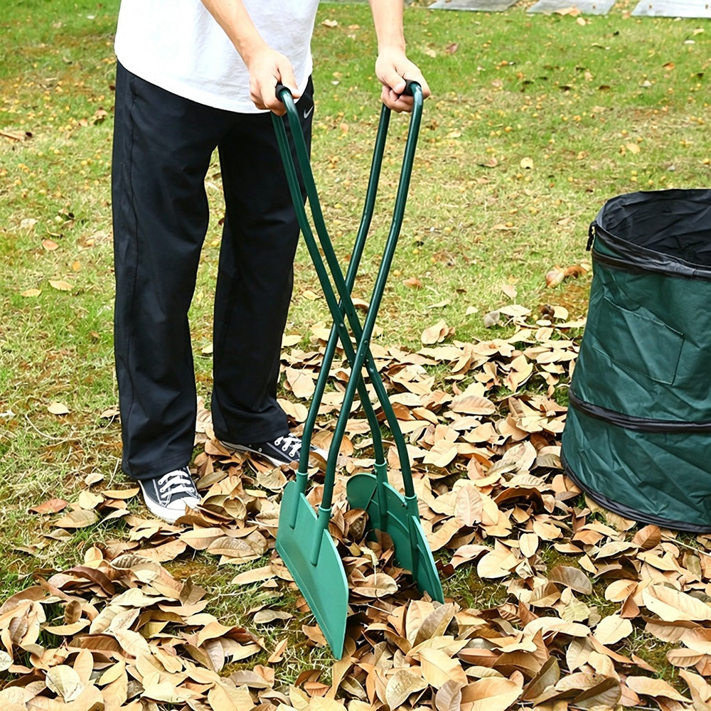 Stainless Steel Wide Leaf Grabber Rake for Garden Lawn and Park