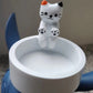Kitten Candle Holder Cartoon Kitty Warming Its Paws Cute Scented Light Holder