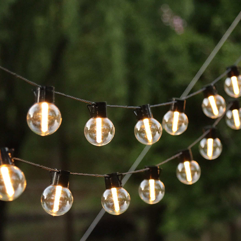 Solar Powered LED String Lights - 20 Bulb Waterproof Outdoor Decorative Lighting