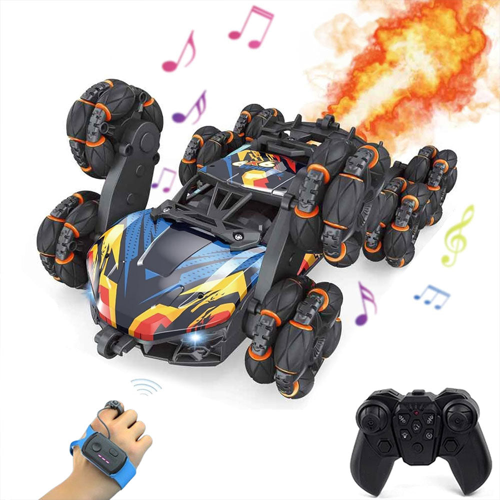 8 Wheels Stunt Car with Spray 360 Degree Hand Gesture Sensing RC Off Road Toy