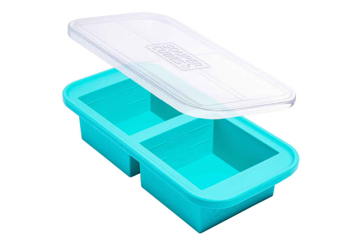 Silicone Freezer Tray With Lid Freezer Food Storage Molds for Soup Sauce Broth