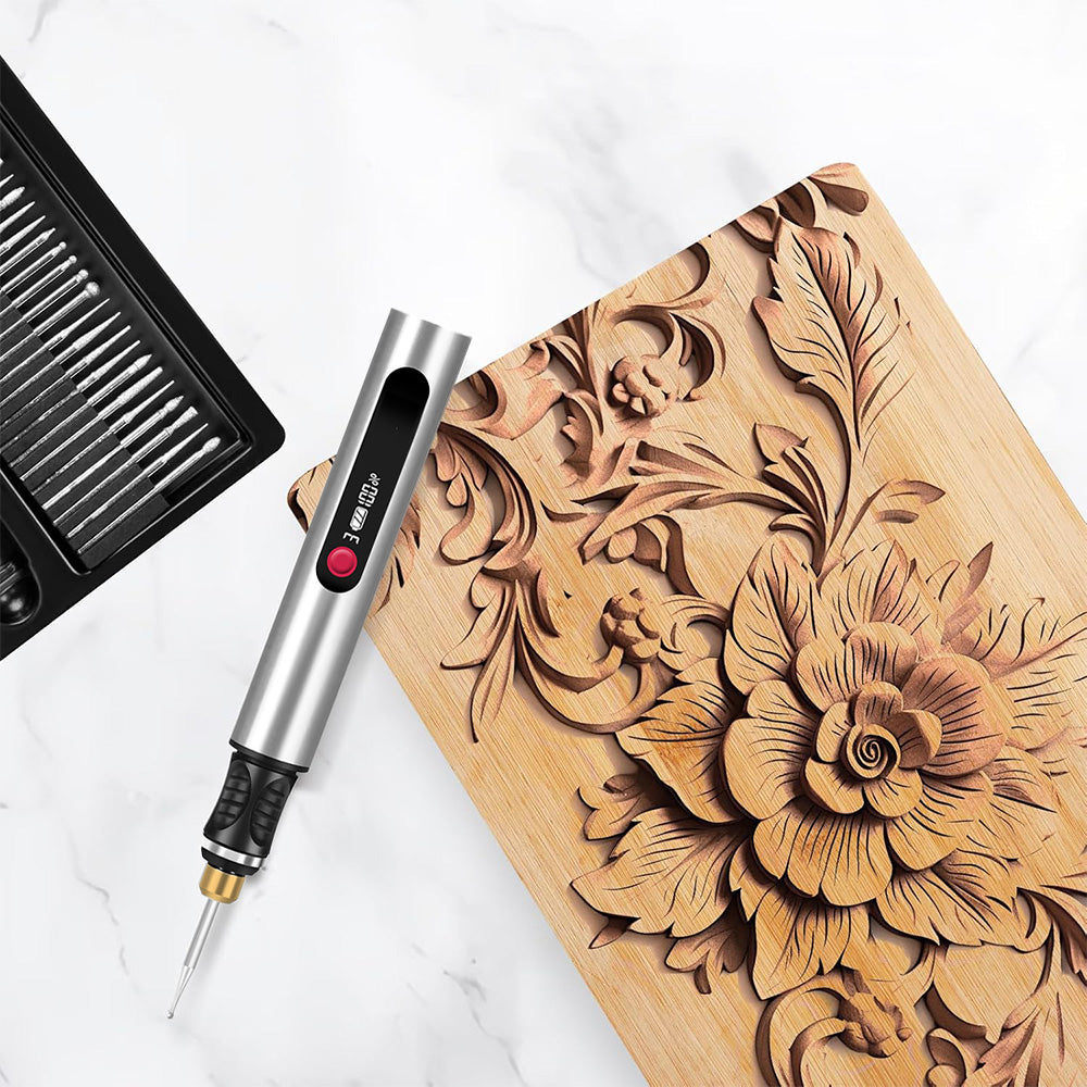 Electric Engraving Pen with 30 Bits 3-Speed Adjust Engraving Pen for Metal Wood Glass