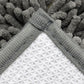 Extra Soft Absorbent Bathroom Rug Machine Washable Bath Mat for Bathroom Floor-Grey