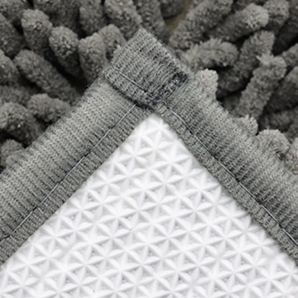 Extra Soft Absorbent Bathroom Rug Machine Washable Bath Mat for Bathroom Floor-Grey