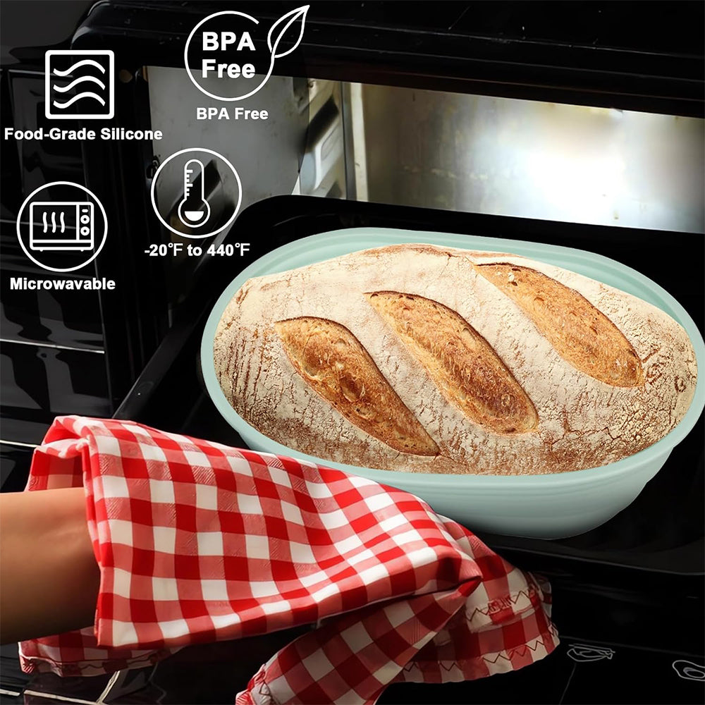 2Pcs Silicone Bread Baking Supplies Dough Proofing Bowl