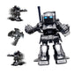 2Pcs 2.4G RC Battle Robots with Sound Effects and LED Lights-Black and White