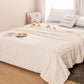 2Pcs Soft Warm Reversible Faux Long Plush Blanket