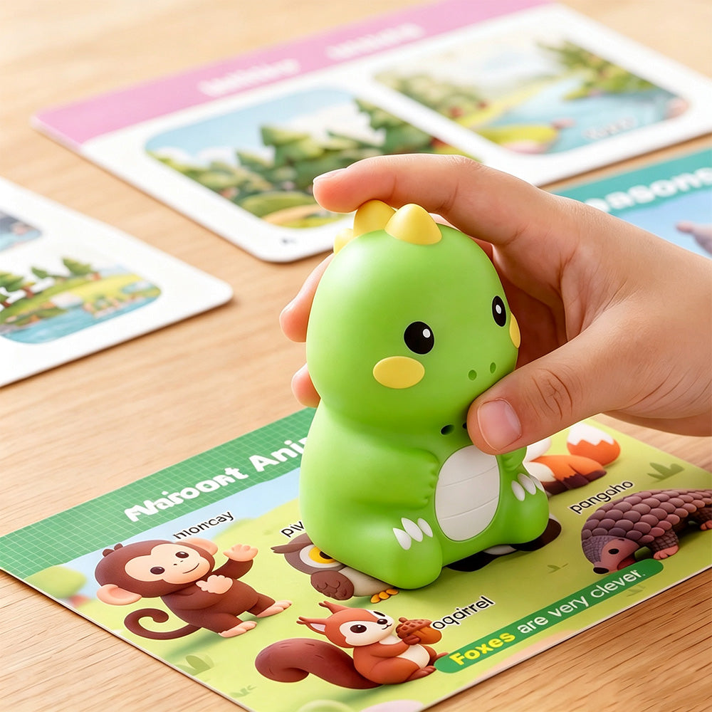 Dinosaur English Learning Touch Pen with 600 Words Cards Stickers and USB