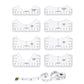 9Pcs T Shirt Alignment Ruler Guide for Heat Press Printing