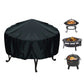 Outdoor Round Fire Pit Cover Waterproof Oxford Protector for Patio Use
