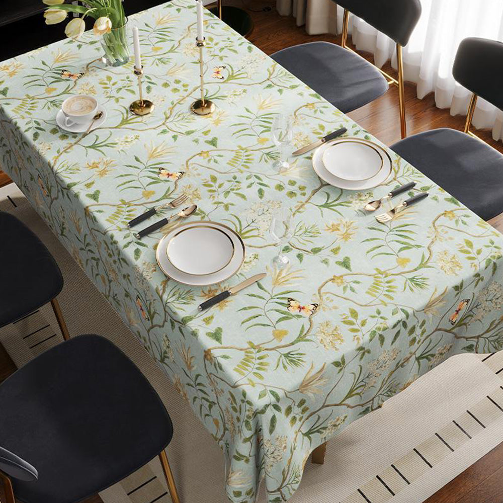 PVC Waterproof Oil Proof Tablecloth Clean Dining Cover-Style 1