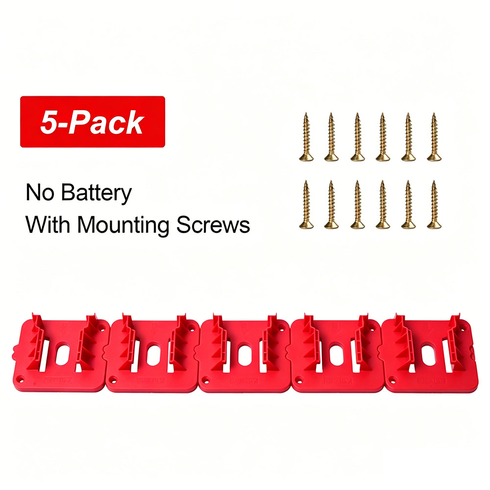 5Pcs M18 Battery Holder Tool Holder for Milwaukee Power 18V Drill Rack