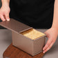 3Pcs Carbon Steel Loaf Pan Set 1kg 0.45kg 0.36kg Dough Capacity with Brush and Scraper