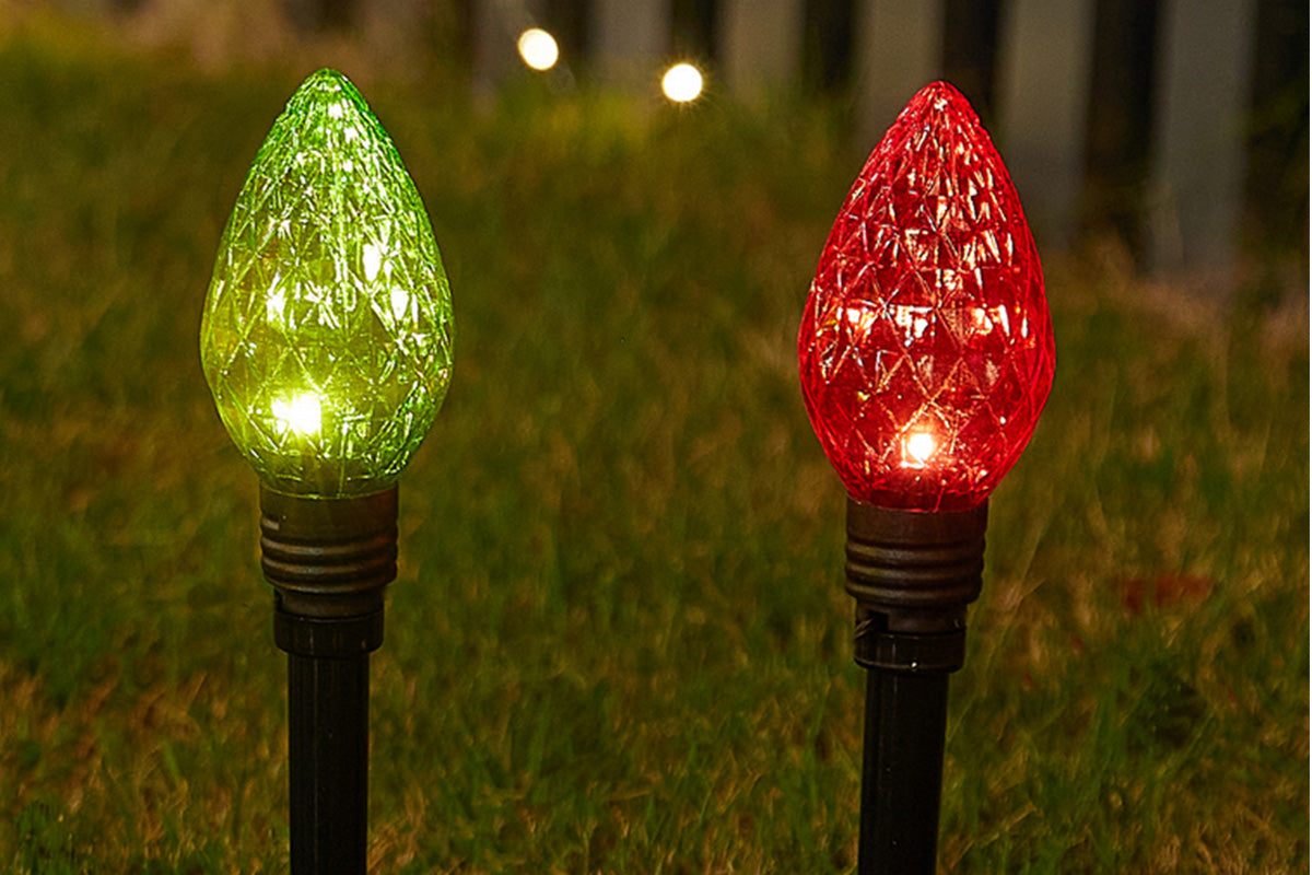 LED Strawberry Pathway Lights Solar Powered Outdoor Decoration for Lawn and Holiday Yard