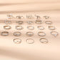 23Pcs Geometric Knuckle Ring Set Gold Silver Stackable Rings for Women
