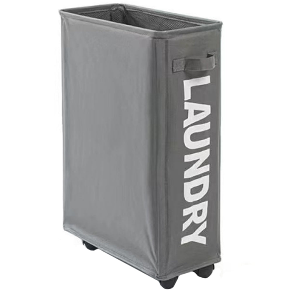 39 x18.5x58CM Foldable Laundry Washing Clothes Storage Bag With Universal Wheels