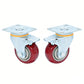 2XPolyurethane Caster Wheels with Brake Swivel Casters 3/4/5 Inch for Hand Trucks