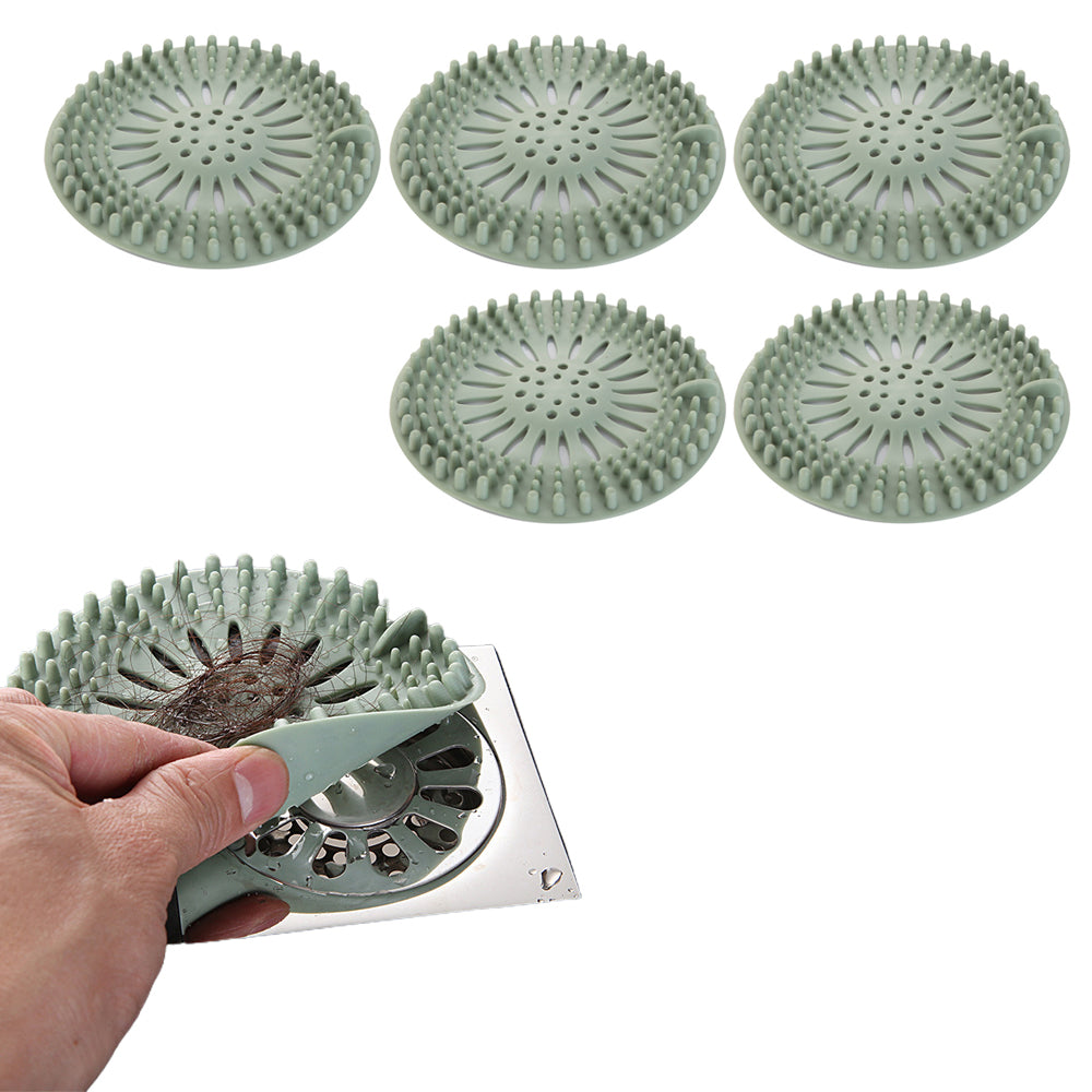 5 Pack Durable Hair Catcher Bathroom Shower Drain Covers