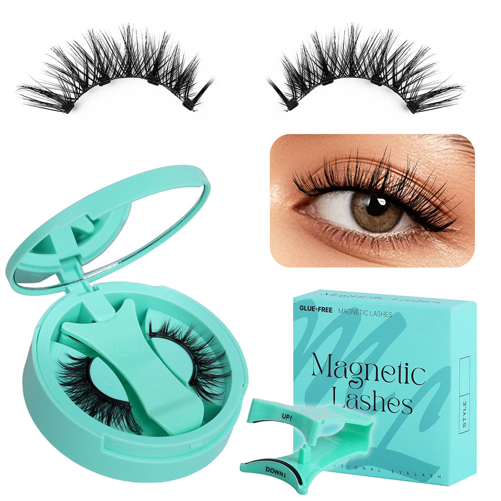 2XReusable Eyelashes Kit No Glue Needed Easy to Wear and Remove-Style 2
