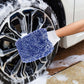 2PC Microfibre Wash Mitt Car Detailing High Density Long Pile Scratch Free Mitt with Elastic Cuff