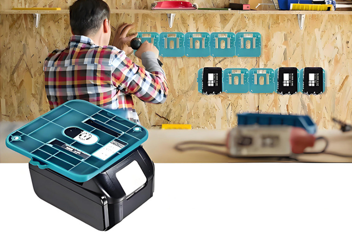 5Pcs Wall Mounted Battery Holders Compatible with Makita 18V Batteries