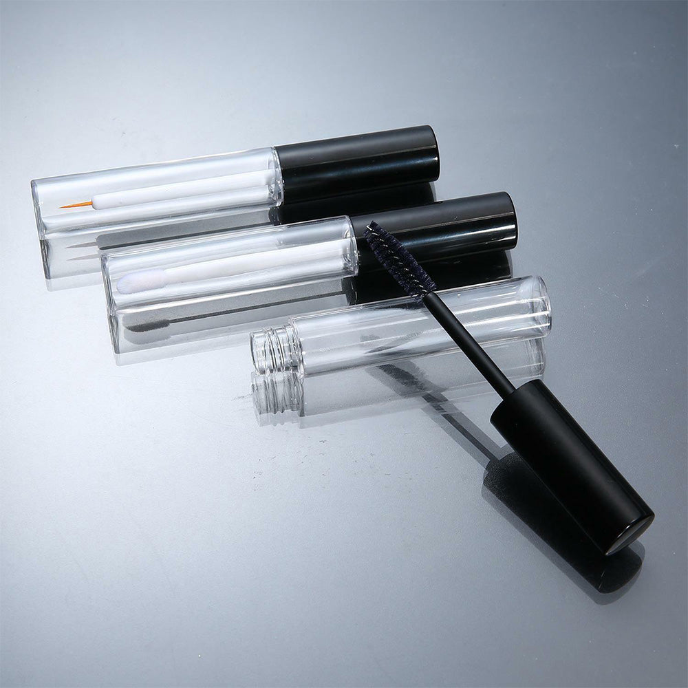 3-Piece 10ml Clear Cosmetic Tube Set with Funnels For Mascara, Lip Gloss & Eyeliner