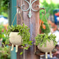 2Pcs Swing Face Planter Pot Hanging Resin Head Succulent Creative Flower Pot