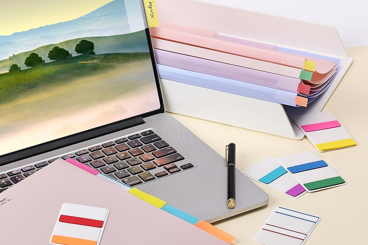 Colored Sticky Index Tabs Page Markers for Books Binders and Notebooks