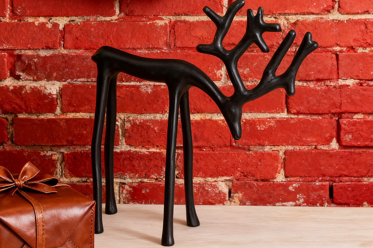 Christmas Reindeer Figurines Centerpieces Reindeer Decor for Coffee Table Fireplace