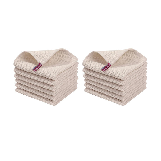 12Pcs Cotton Waffle Weave Kitchen Dish Cloths Ultra Soft Absorbent Dish Towels