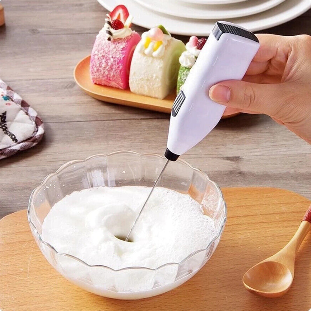 4Pcs Electric Mini Foamer Milk Frother Egg Mixer