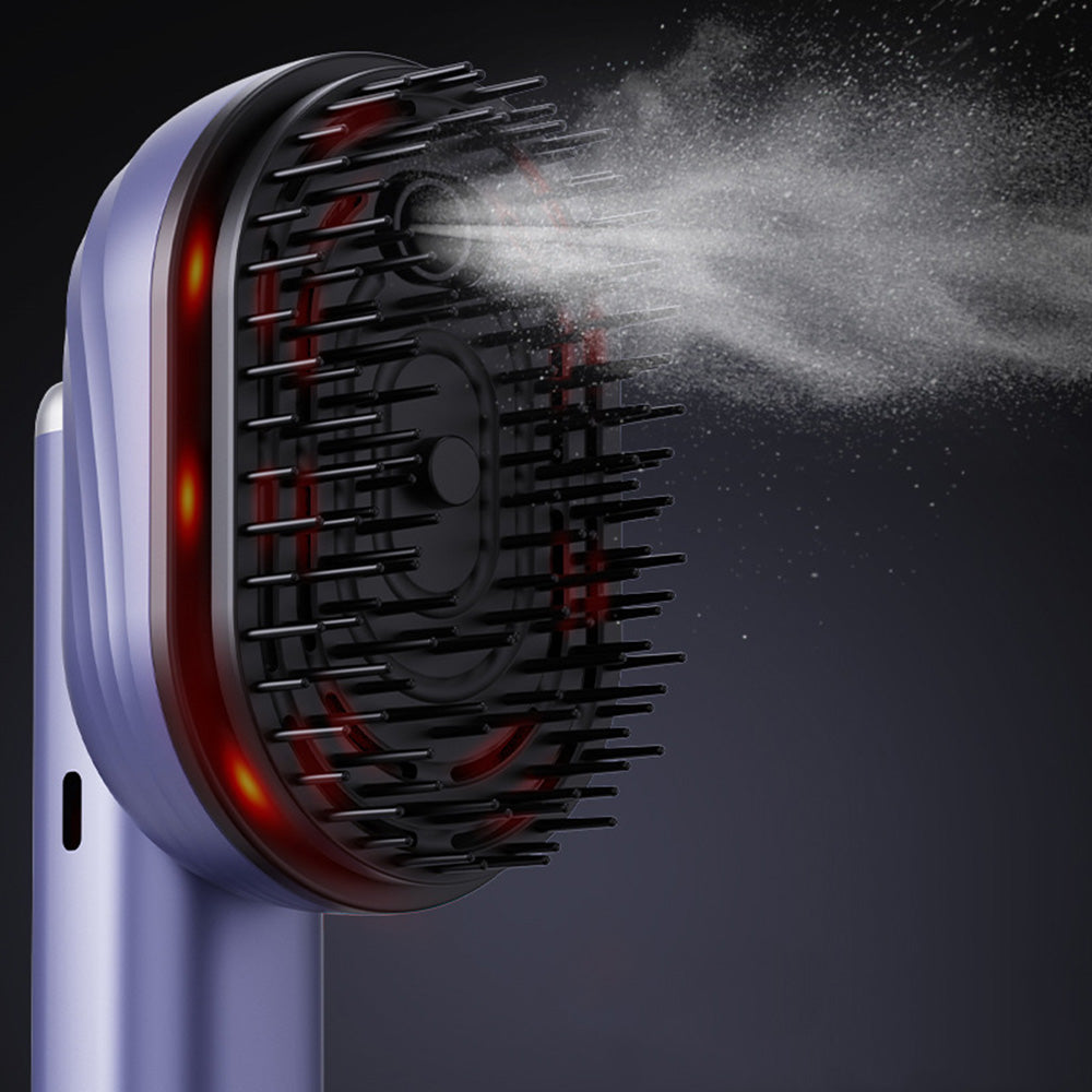 Wireless Electric Hair Comb with Vibration and Oil Mist Spray