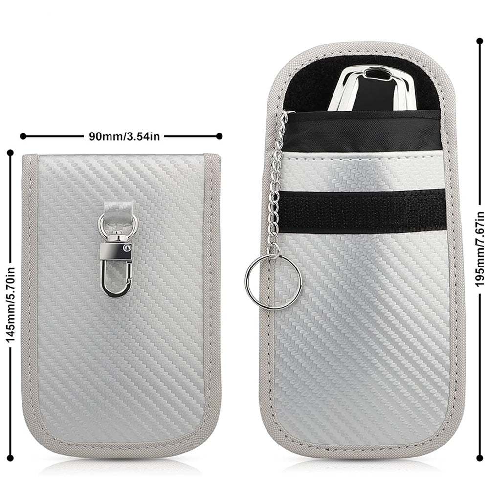 2pcs Faraday Bag for Key Fob Car RFID Anti Theft Pouch Key Protection Case