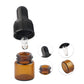 50Pcs 1/2ml Amber Glass Dropper Bottle with Funnel