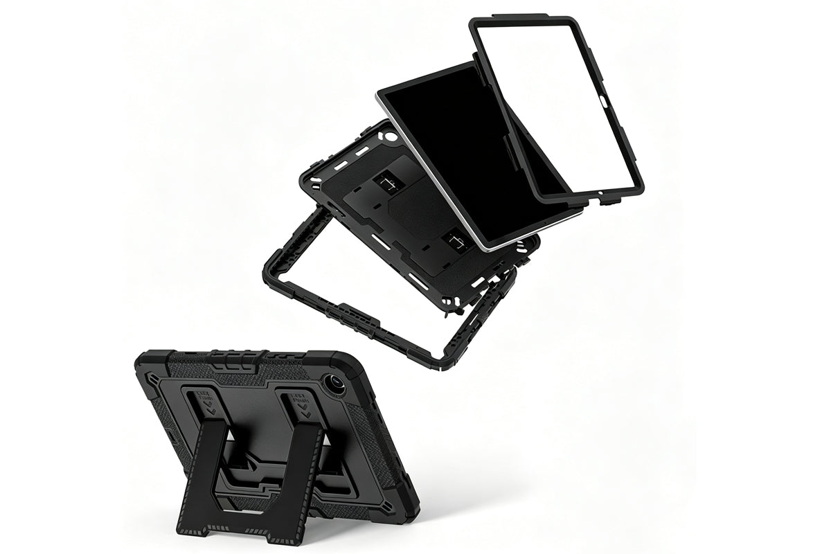 1pc Shockproof Tablet Case with Kickstand Shoulder Strap for Samsung Tablet and 2pcs Dual Tip Stylus Pens