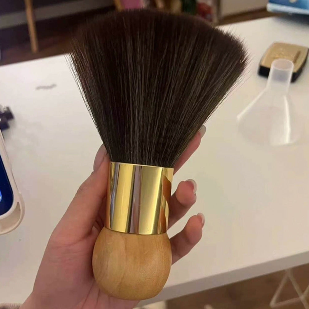 Soft Hair Sweeper Brush with Storage Case Neck Duster Brush for Home Barbershop