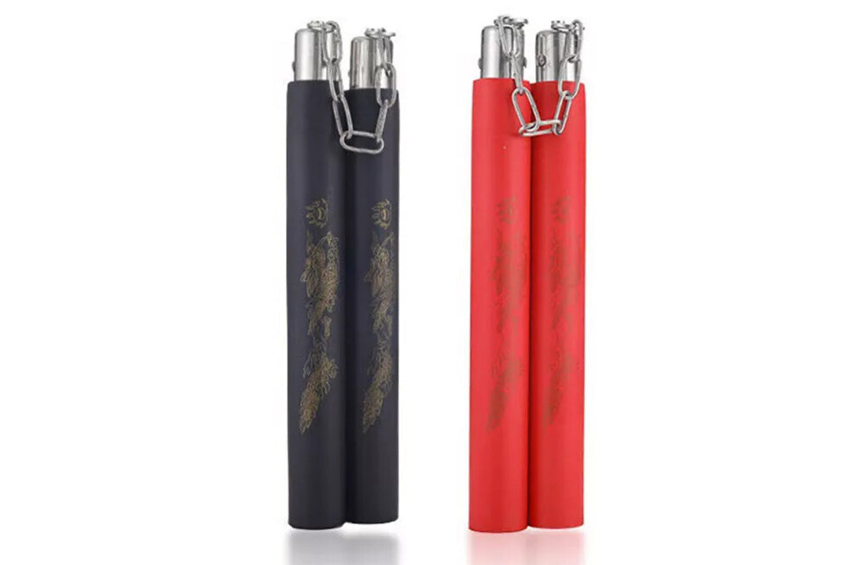 2-Pack Foam Nunchaku Training Sticks for Beginners