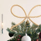 Sparkling Christmas Tree Top Bow for Holiday Decoration