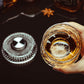 Spinning Rotating Whiskey Glass 270ml Transparent Glass for Home Bar