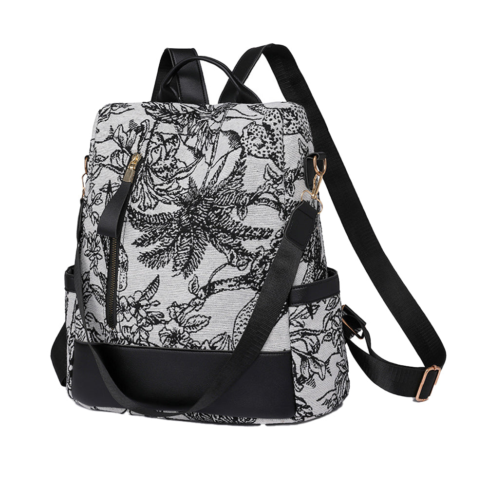 Printed Anti-theft Backpack Multifunctional Large Capacity Travel Bag