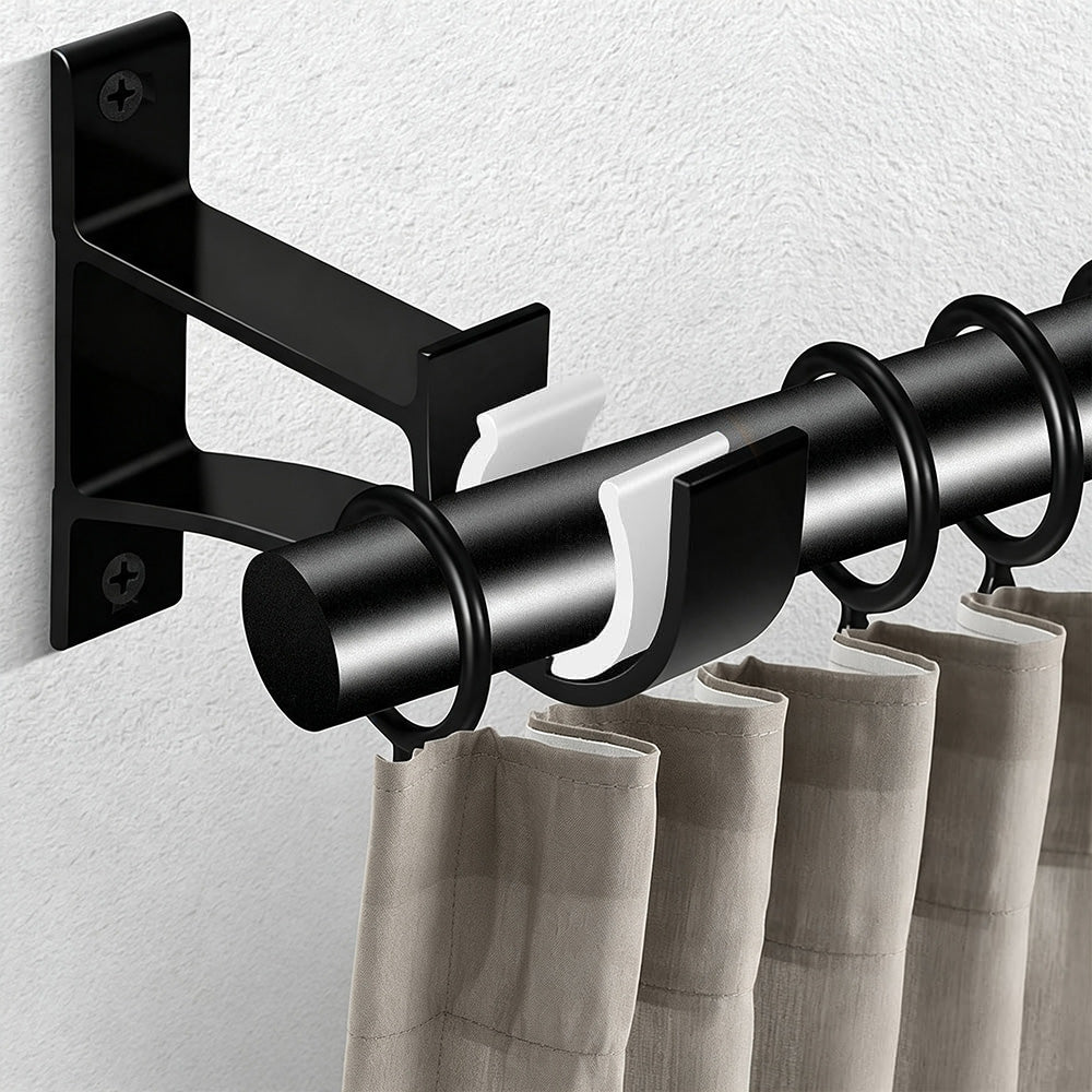 2 Pack Thickened Aluminum Alloy Curtain Rod Brackets for 28 to 32mm Rods