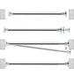 Adjustable Tension Curtain Rod Telescopic Shower Pole for Bathroom