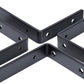 4 Pack 5mm Thick Black L Shelf Bracket Floating Shelf Supports with Screws