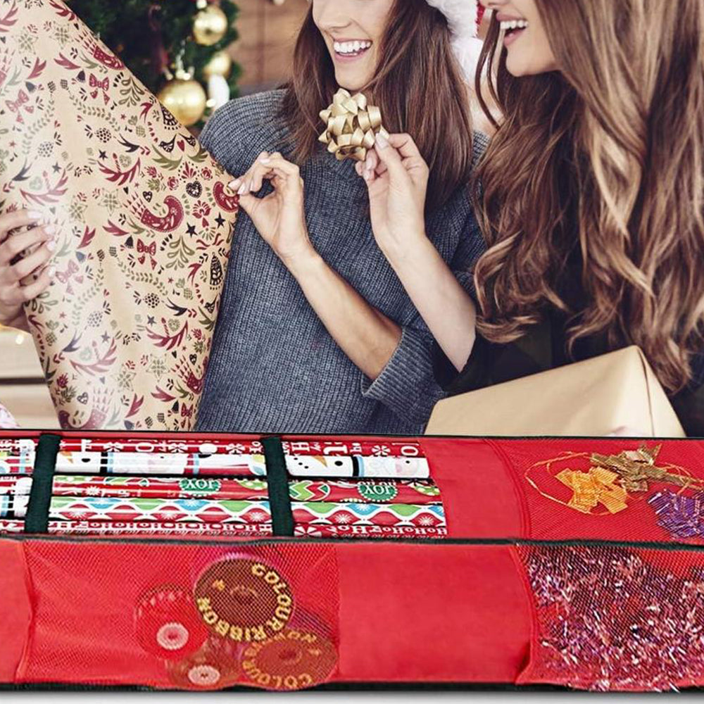 2Pcs Hanging Wrap Organizer Wrapping Paper Storage Hanging Storage Bag