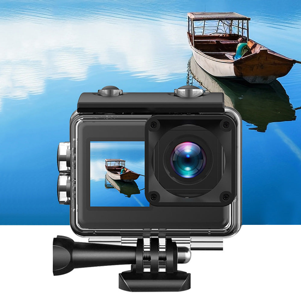 5K 6K 8K 30FPS Action Camera with Waterproof Case Dual Screens and EIS Stabilization